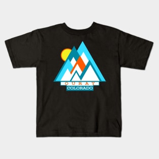 Ouray Colorado Vintage Mountain Love Kids T-Shirt